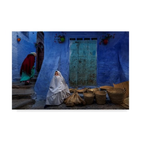 Fadhel Almutaghawi 'Chefchaouen Woman' Canvas Art,12x19